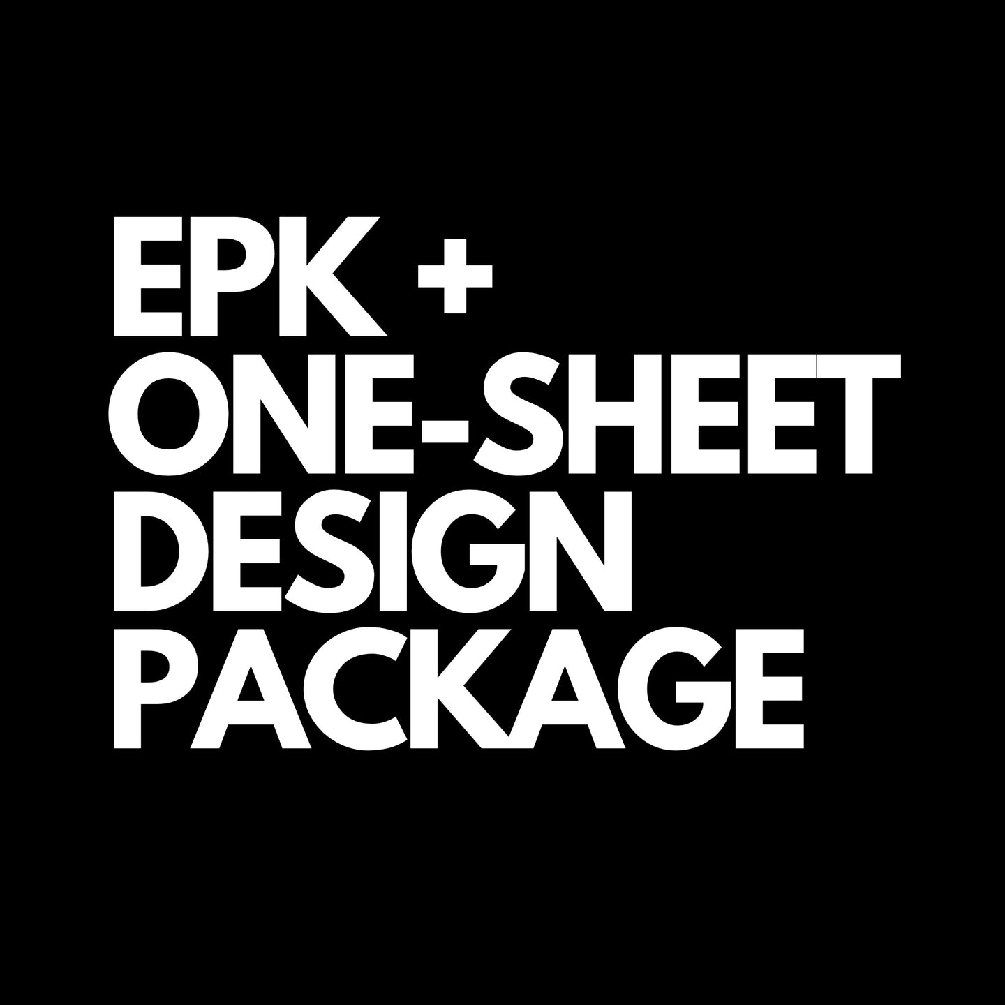EPK + One-Sheet Design Package